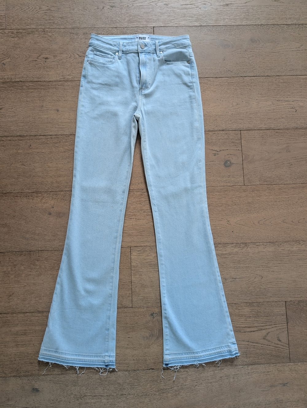 PAIGE High Rise Laurel Canyon Jean with Raw Hem